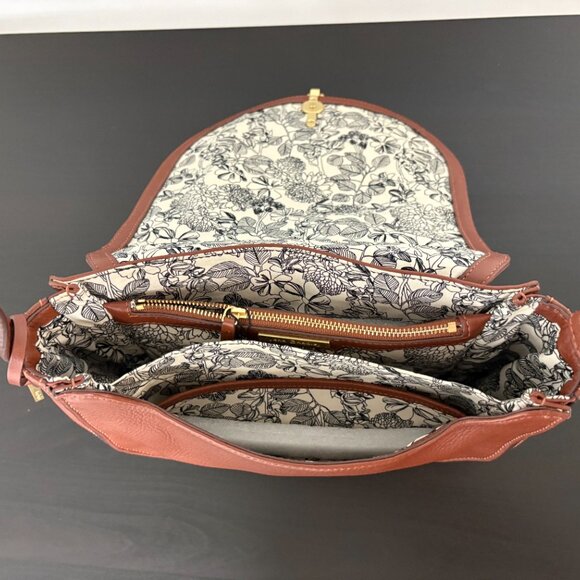 Vera Bradley Carson Saddlebag, Brown Leather NWT - Picture 8 of 8